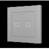 Zennio ZVIT55X2S Выключатель сенсорный KNX Tecla 55 X2, цвет серебряный арт. ZVIT55X2S