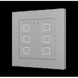 Zennio ZVIT55X6S Выключатель сенсорный KNX Tecla 55 X6, цвет серебряный арт. ZVIT55X6S