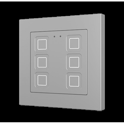 Zennio ZVIT55X6S Выключатель сенсорный KNX Tecla 55 X6, цвет серебряный арт. ZVIT55X6S