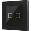 Zennio ZVI-F55X2-A Выключатель сенсорный KNX Flat 55 X2, 2-кнопочный, цвет чёрный арт. ZVI-F55X2-A