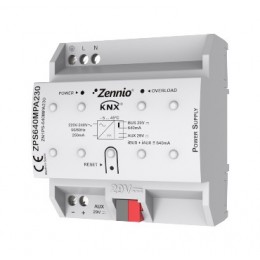 Zennio ZN1PS-640MPA230 Блок питания KNX 640mA со вспомогательным блоком питания 29VDC. Vin: 230VAC арт. ZN1PS-640MPA230