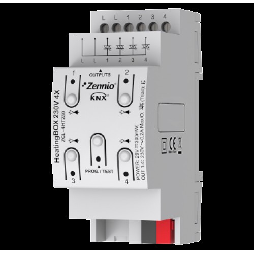 Zennio ZCL-4HT230 HeatingBOX 230V 4X/Контроллер отопления KNX, 4 канала, 230 VAC арт. ZCL-4HT230