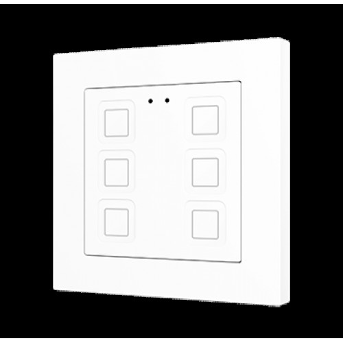 Zennio ZVIT55X6W Выключатель сенсорный KNX Tecla 55 X6, цвет белый арт. ZVIT55X6W