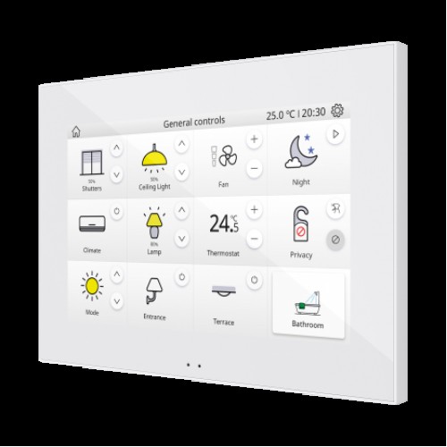 Zennio ZVIZ70V2W Панель KNX сенсорная, 7-дюймов, пластиковая рамка, цвет белый арт. ZVIZ70V2W