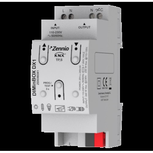 Zennio ZDIDBDX1 DIMINBOX DX1 Универсальный актуатор диммирования (RLC, LED, CFL) арт. ZDIDBDX1