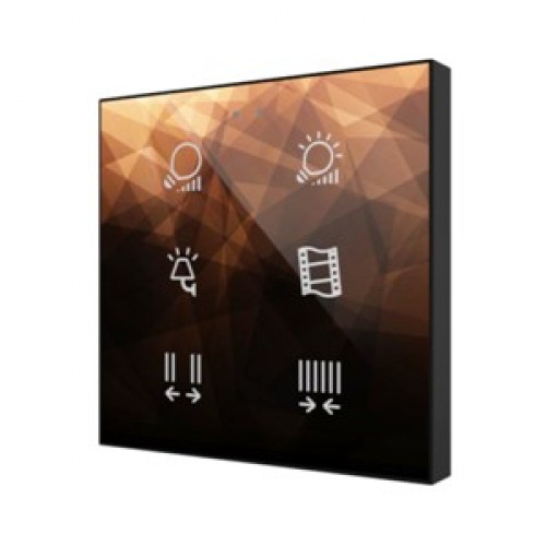 Zennio ZVIF6V2 Выключатель сенсорный KNX Flat 6 V2, 6-кнопочный, LED индикация, 2хAI/DI, цвет на выбор арт. ZVIF6V2