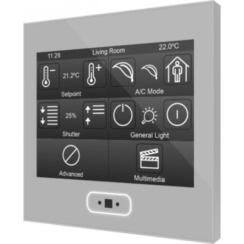 Zennio ZVI-Z35-S Z35/Панель KNX ёмкостная сенсорная с 3,5-дюймовым дисплеем арт. ZVI-Z35-S