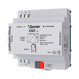 Zennio ZPSU320 Универсальный блок питания KNX 320 мА с дополнительным выходом, KUPSupply 320mA