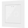 Zennio ZVI-F55X2-GW Выключатель сенсорный KNX Flat 55 X2, 2-кнопочный, цвет белый глянцевый арт. ZVI-F55X2-GW