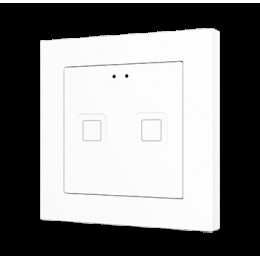 Zennio ZVIT55X2W Выключатель сенсорный KNX Tecla 55 X2, цвет белый арт. ZVIT55X2W