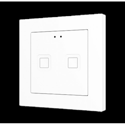 Zennio ZVIT55X2W Выключатель сенсорный KNX Tecla 55 X2, цвет белый арт. ZVIT55X2W