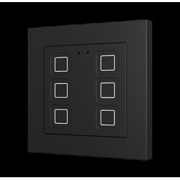 Zennio ZVIT55X6A Выключатель сенсорный KNX Tecla 55 X6, цвет чёрный арт. ZVIT55X6A