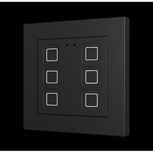 Zennio ZVIT55X6A Выключатель сенсорный KNX Tecla 55 X6, цвет чёрный арт. ZVIT55X6A